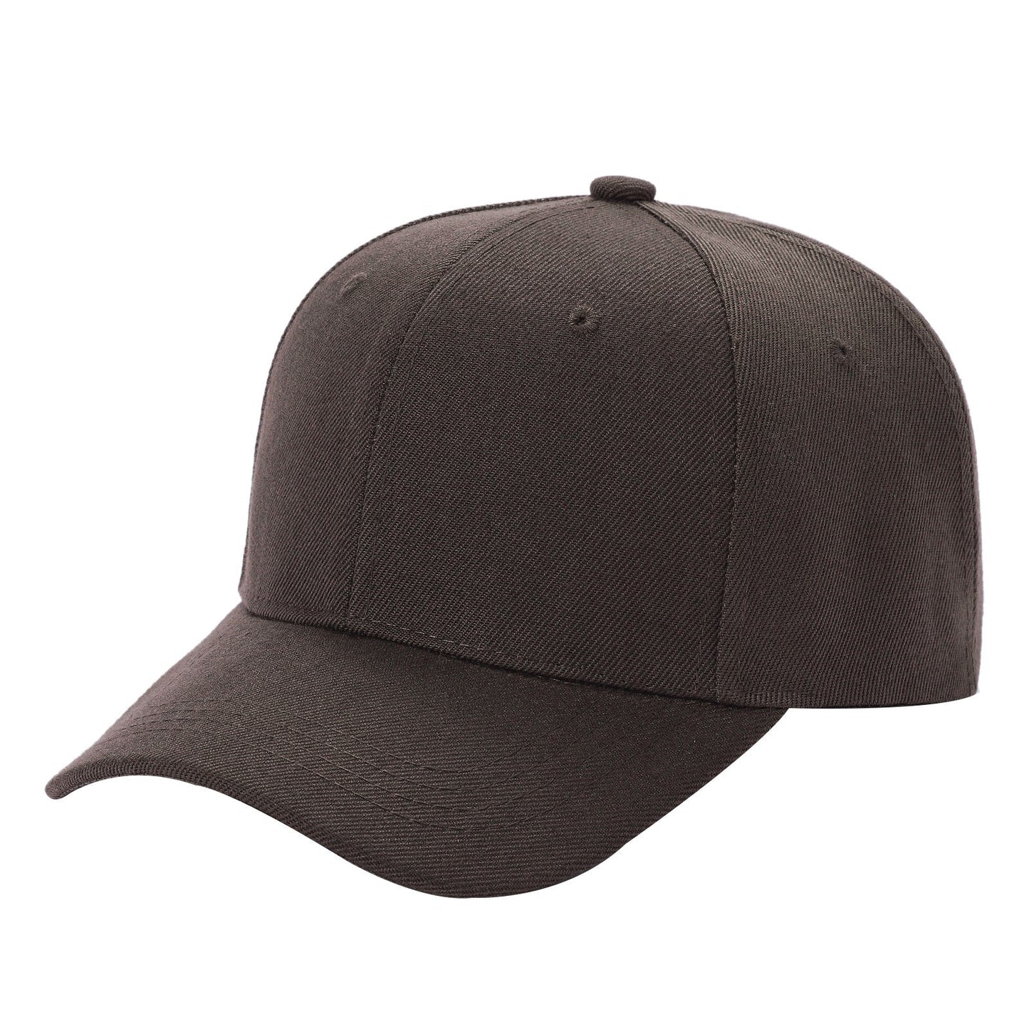 6 Panel Plain Velcro Cap Solid color in BROWN - Style 600 | Pro Cap