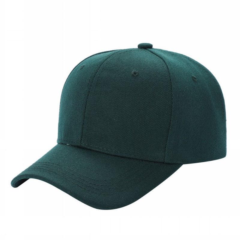 6 Panel Plain Velcro Cap Solid color in D.GREEN - Style 600 | Pro Cap