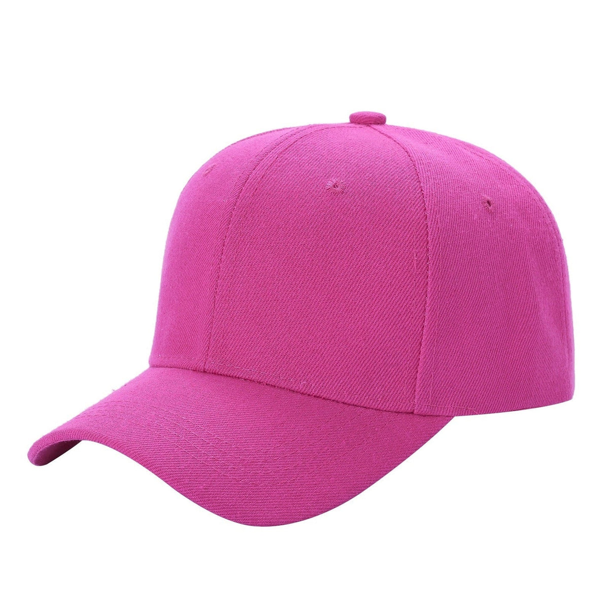 6 Panel Plain Velcro Cap Solid color in PINK-HOT - Style 600 | Pro Cap