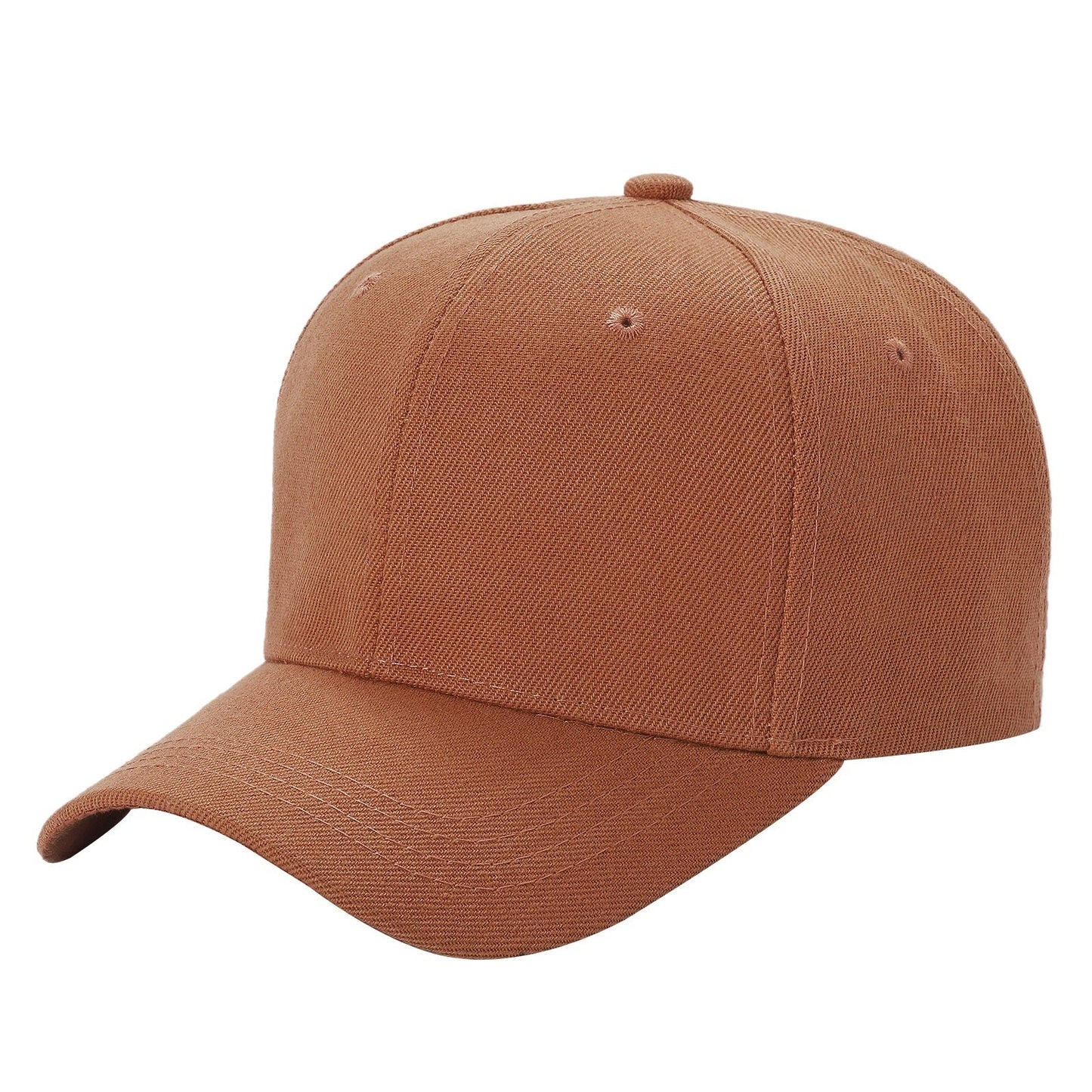 6 Panel Plain Velcro Cap Solid color in RUST - Style 600 | Pro Cap