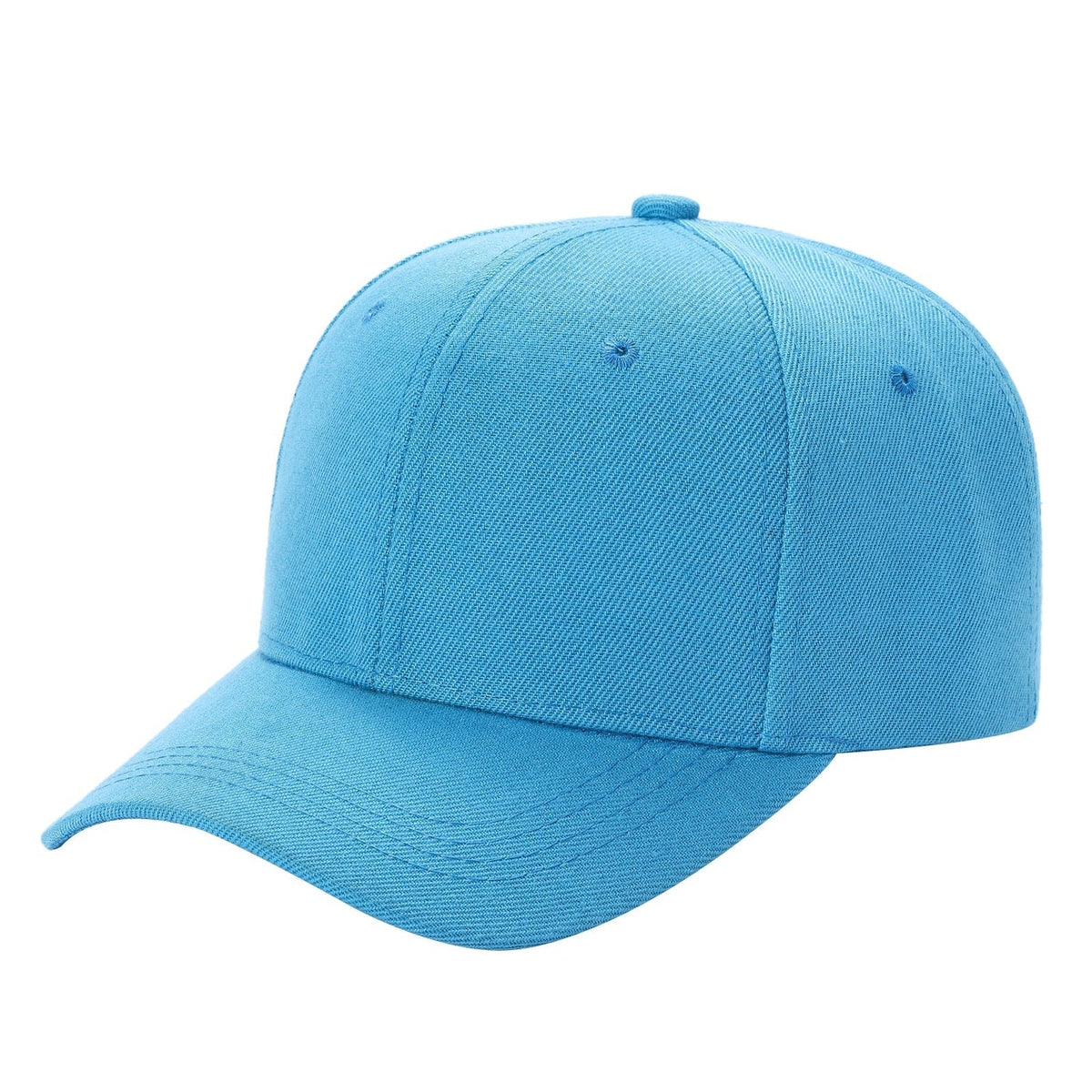 6 Panel Plain Velcro Cap Solid color in SKY - Style 600 | Pro Cap