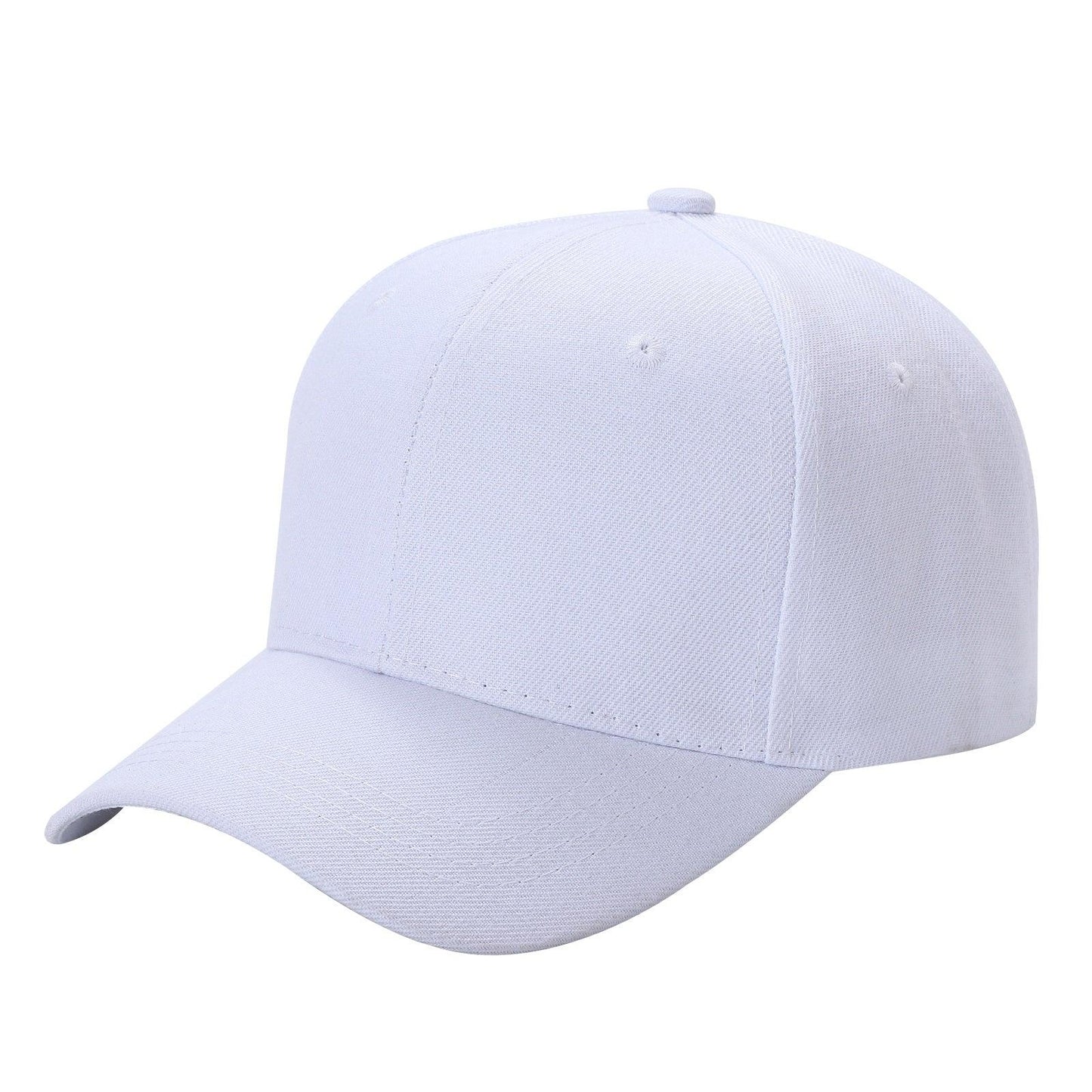 6 Panel Plain Velcro Cap Solid color in WHITE - Style 600 | Pro Cap