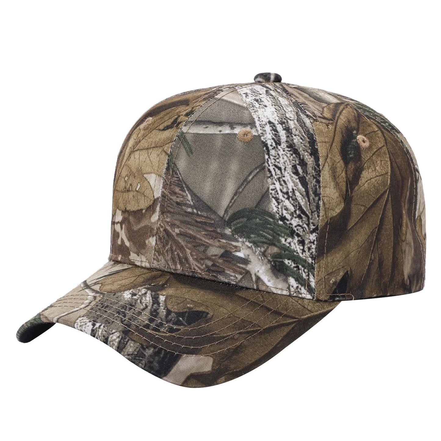 6 Panel Plain Velcro Cap Camo Pattern in HUNTING - Style 600CAMO | Pro Cap