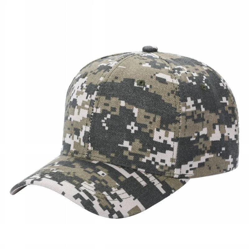 6 Panel Plain Velcro Cap Camo Pattern in OLIVE-DIGI - Style 600CAMO | Pro Cap
