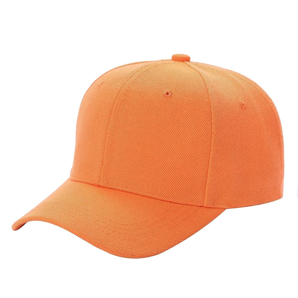 Kids 6 Panel Velcro Plain Cap 600K in ORANGE - Style 600K | Pro Cap