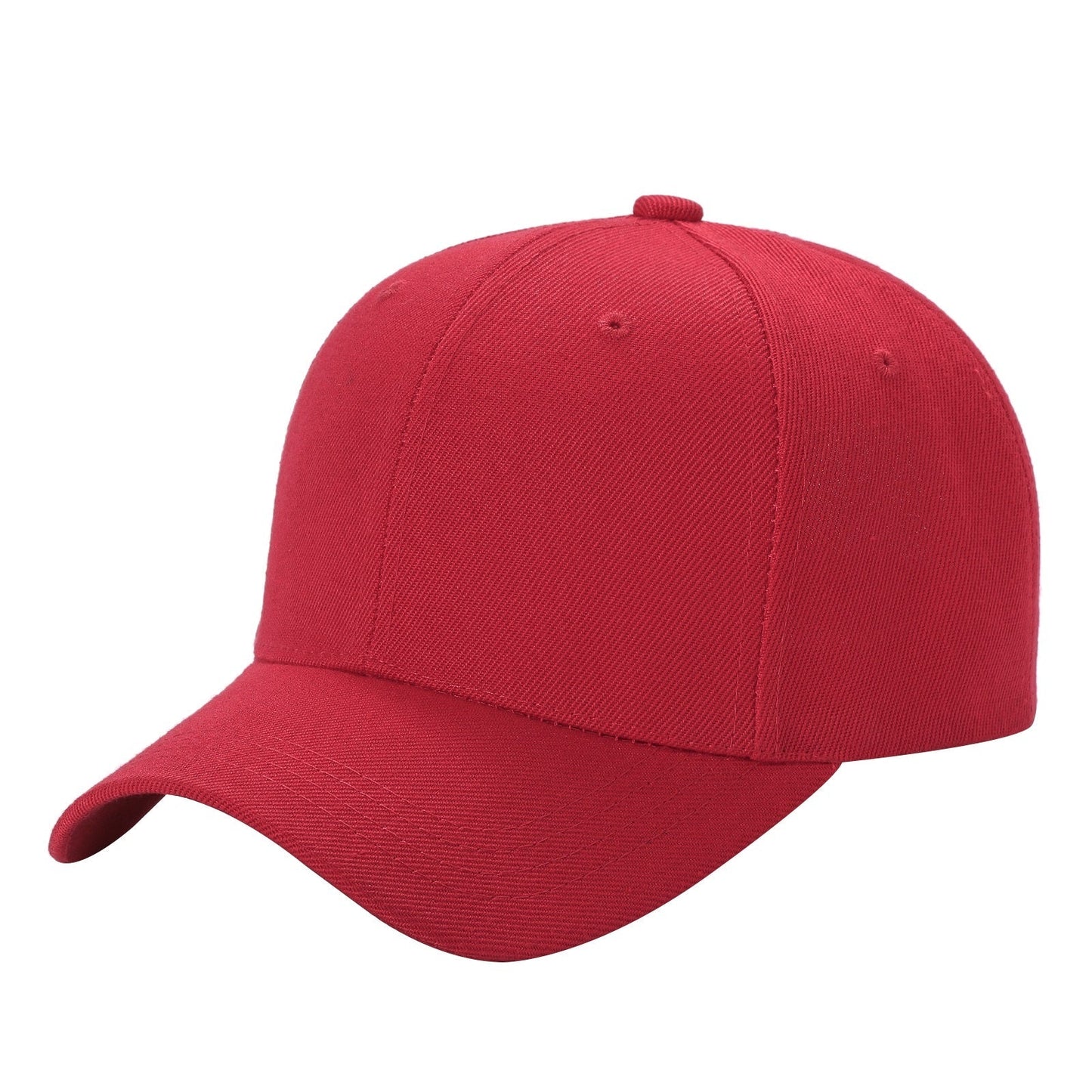 Kids 6 Panel Velcro Plain Cap 600K in RED - Style 600K | Pro Cap