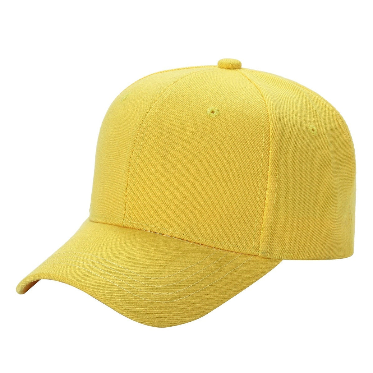 Kids 6 Panel Velcro Plain Cap 600K in YELLOW - Style 600K | Pro Cap
