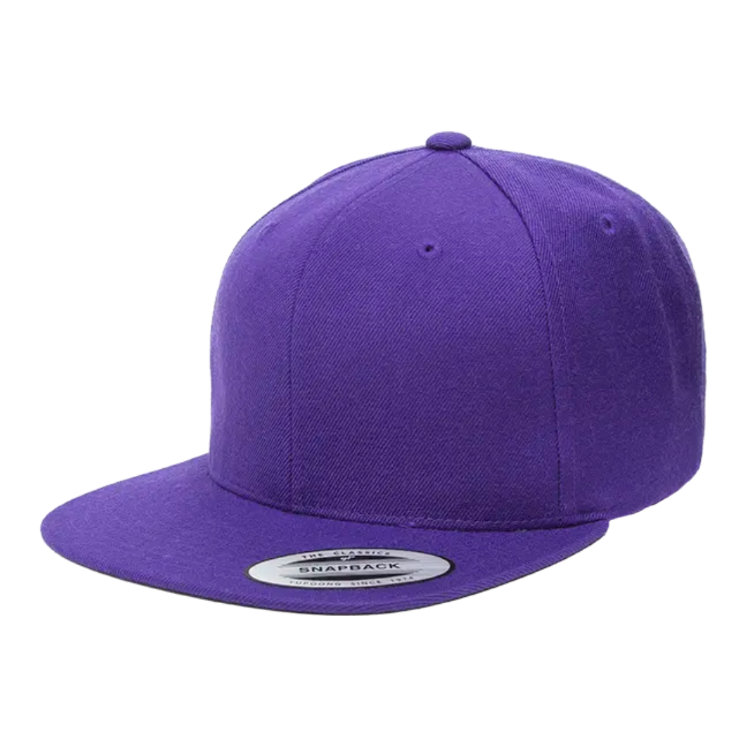 YUCLASSICS 6089M Flat Bill Snapback Cap Purple