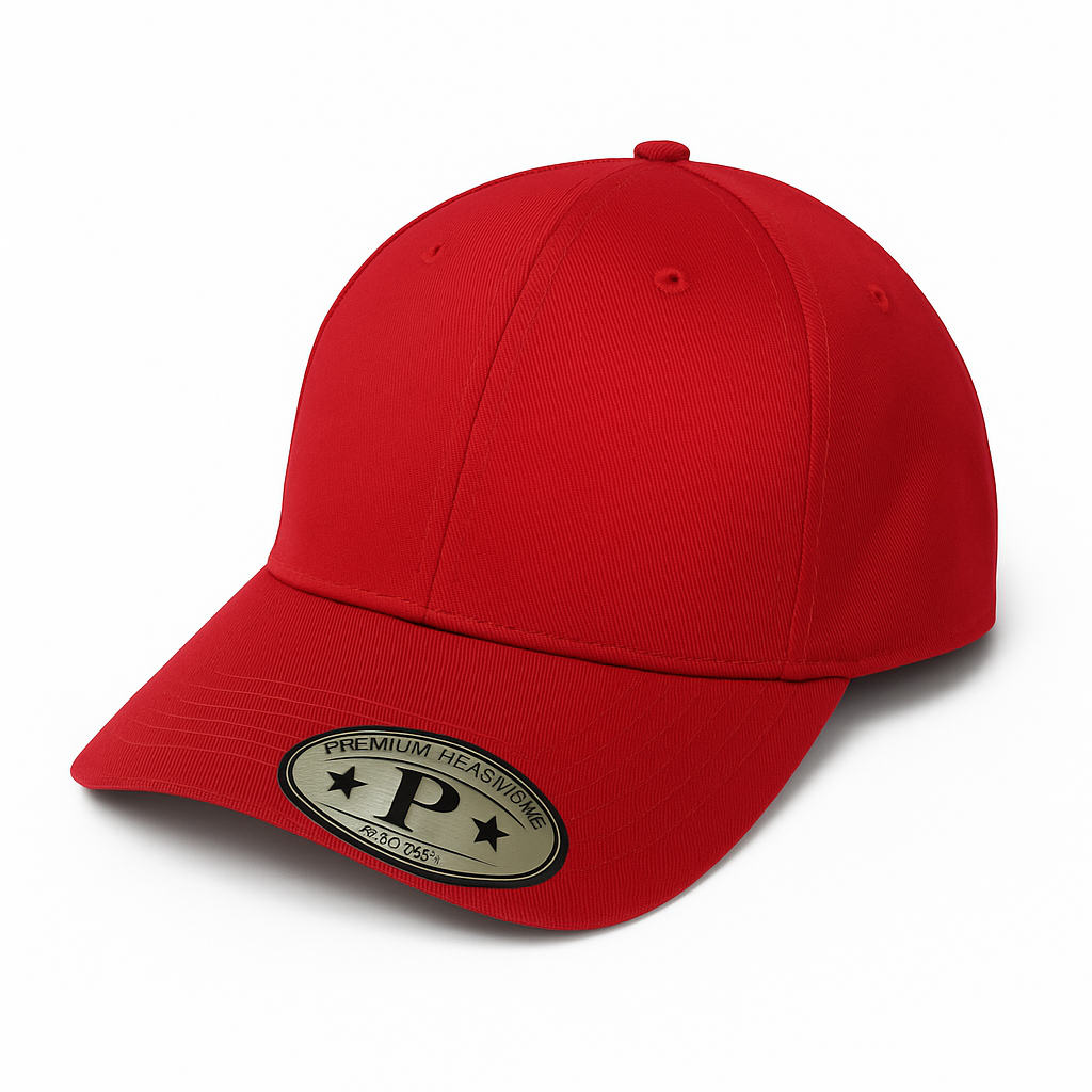 611 6 Panel Structured Snapback Cap Red