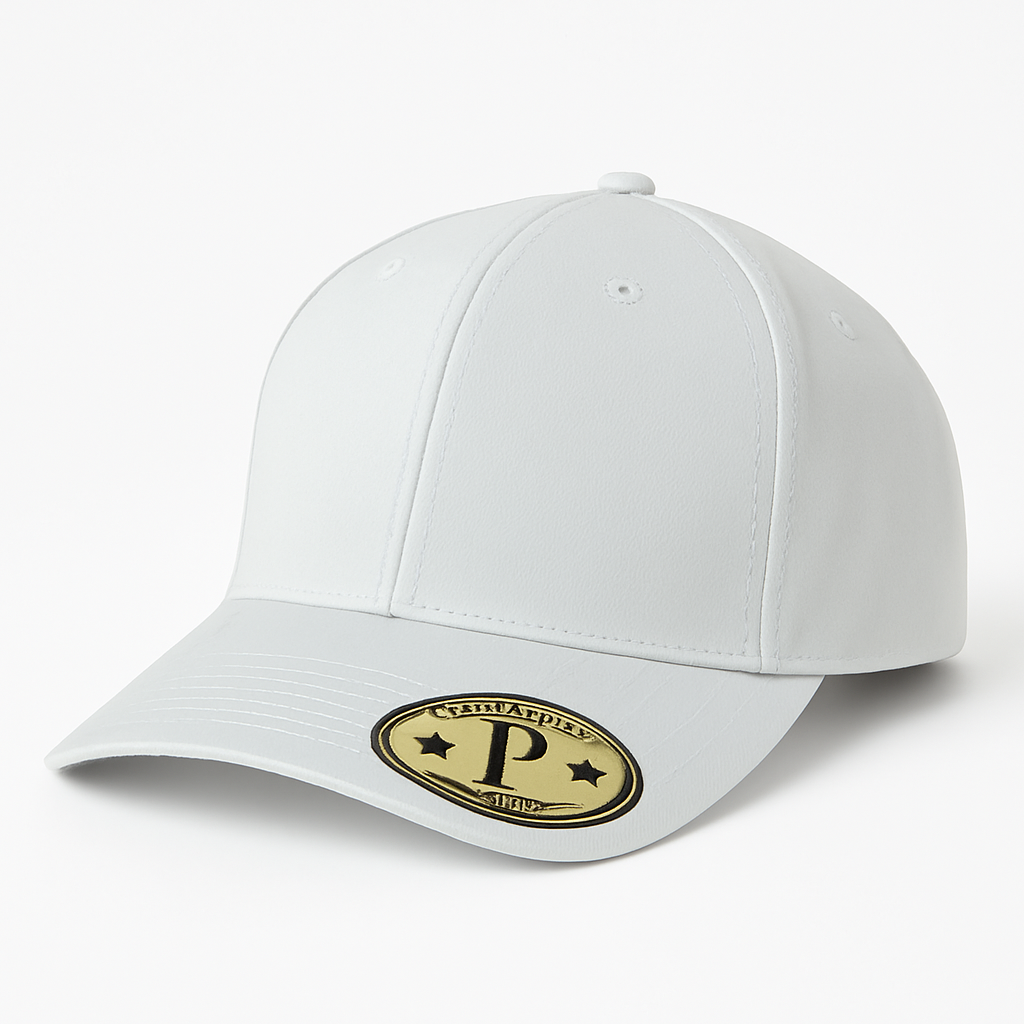 611 6 Panel Structured Snapback Cap White