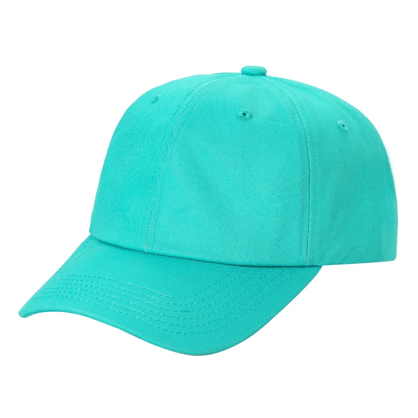 Cotton Dad Hat Solid 6Panel Buckle Adjustable Blank Caps #620 - White wholesale blank hat