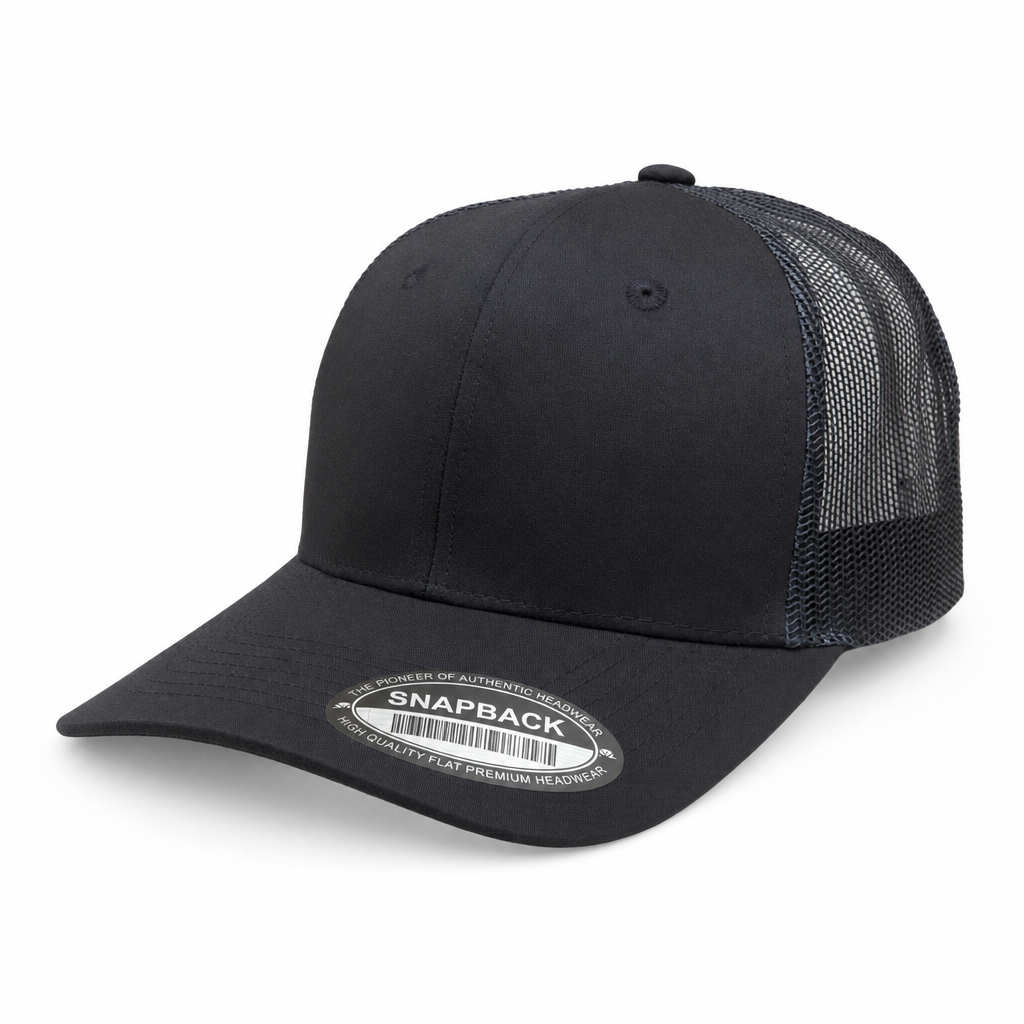6 Panel Curved Bill Mesh back  Trucker Hats #6PCM in NAVY - Style 6PCM | Pro Cap