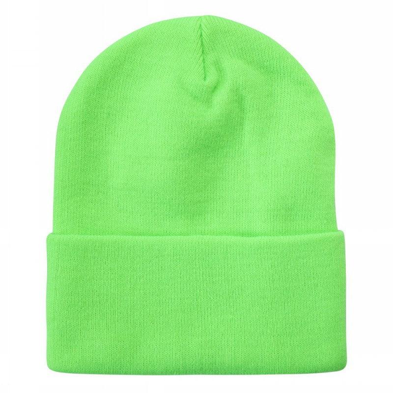 B100 Long Beanie Neon Green