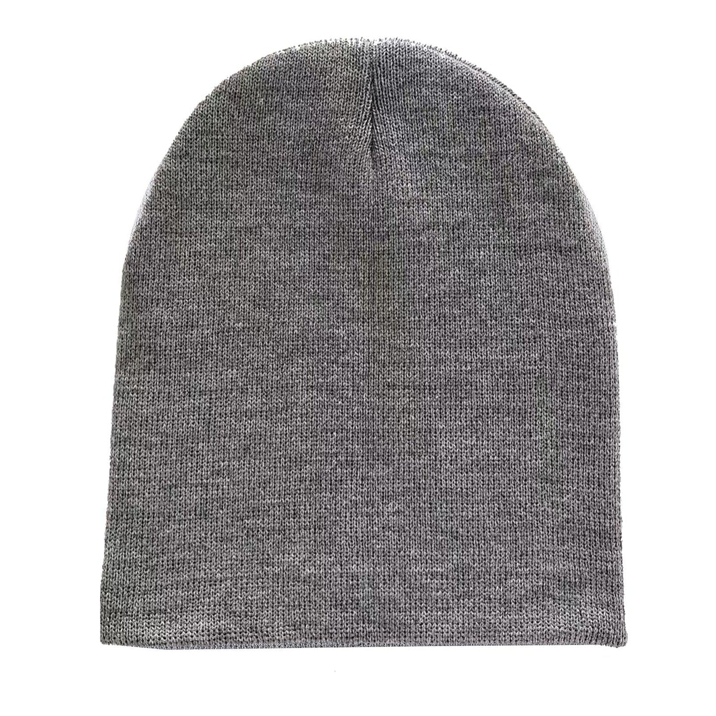 B101 Short Beanie Cap Heather Grey