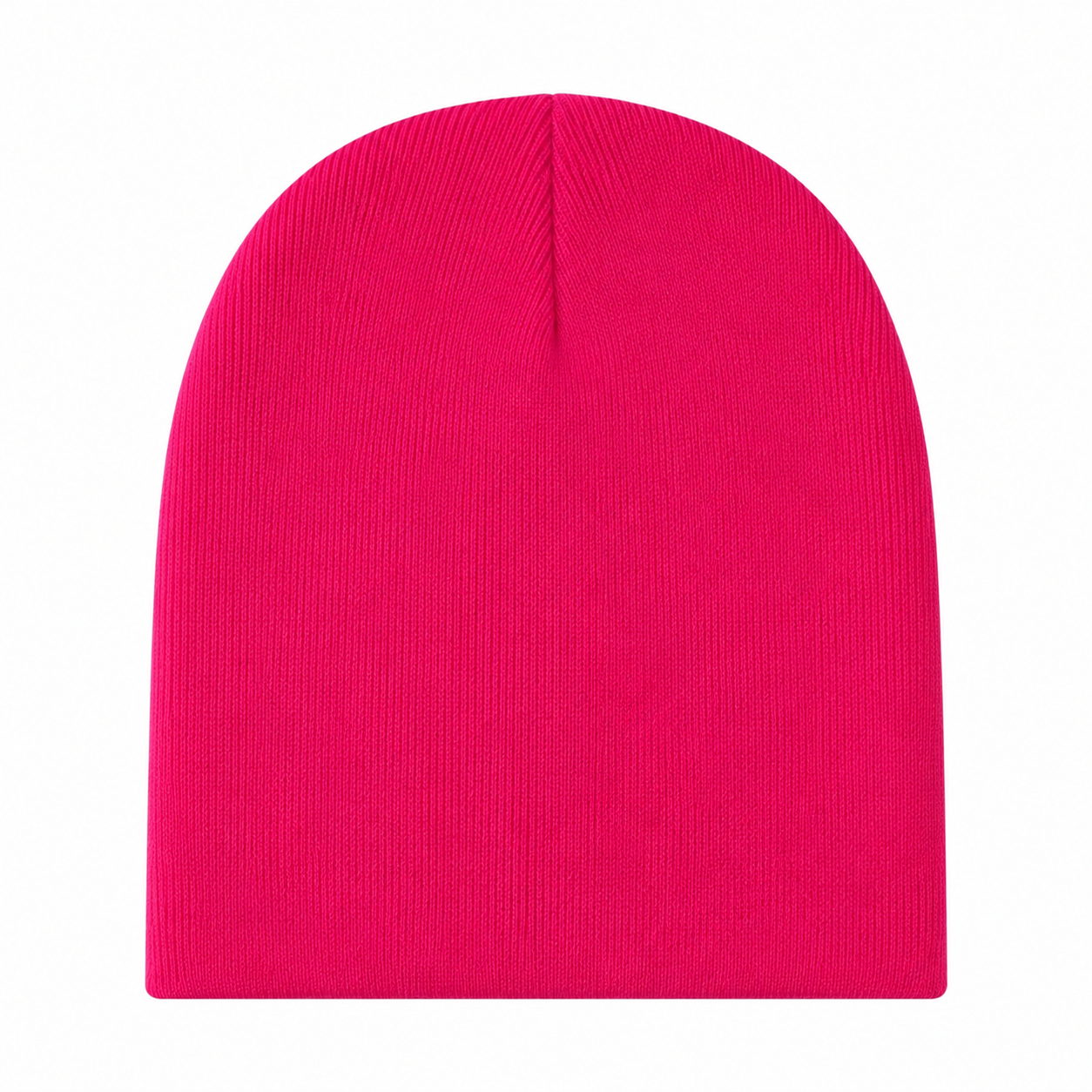 B101 Short Beanie Cap Hot Pink