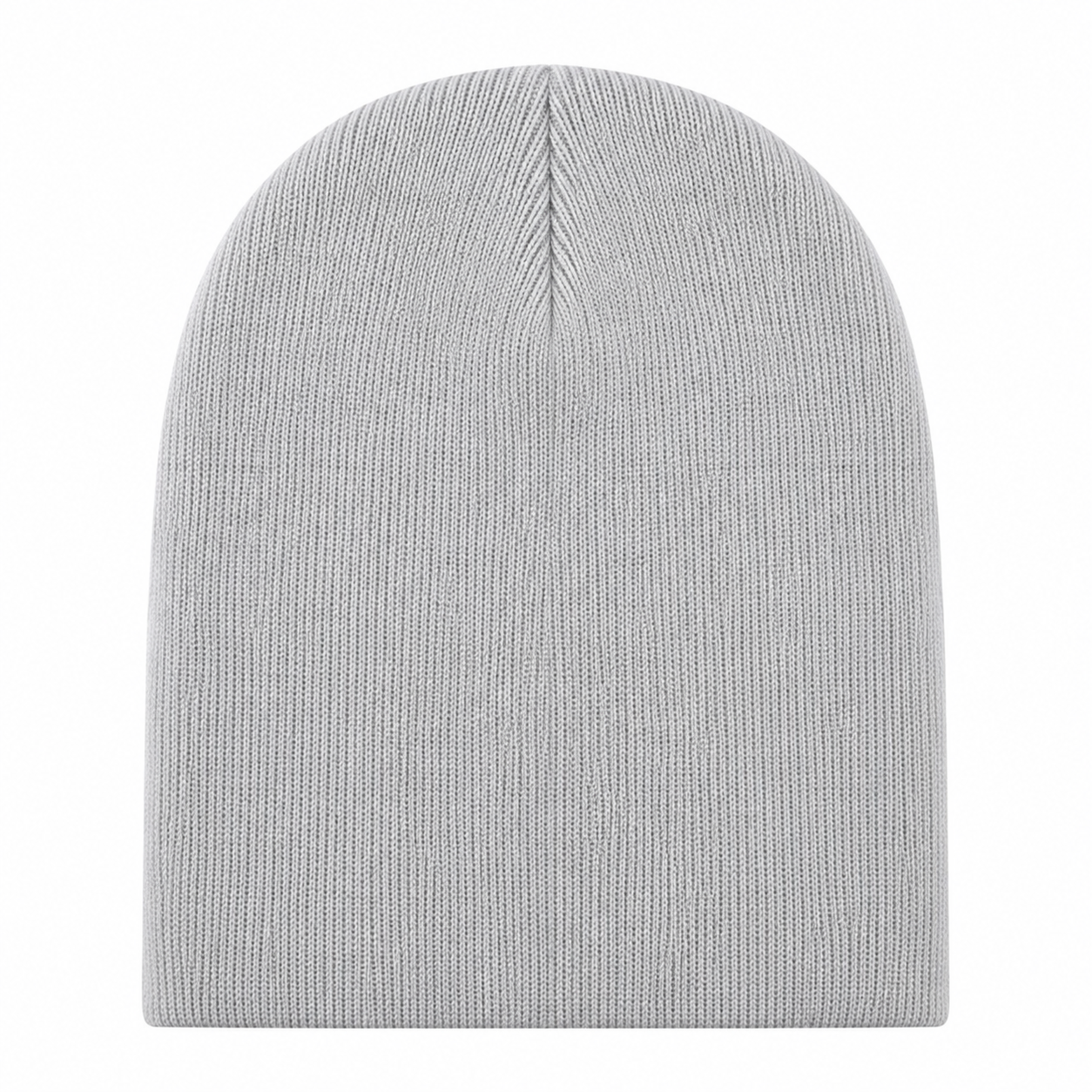 B101 Short Beanie Cap Light Grey