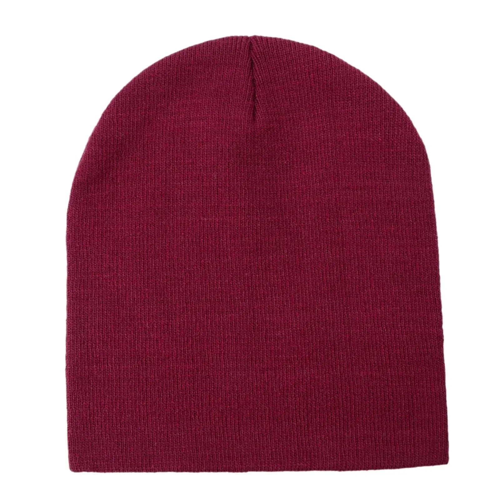 B101 Short Beanie Cap Maroon
