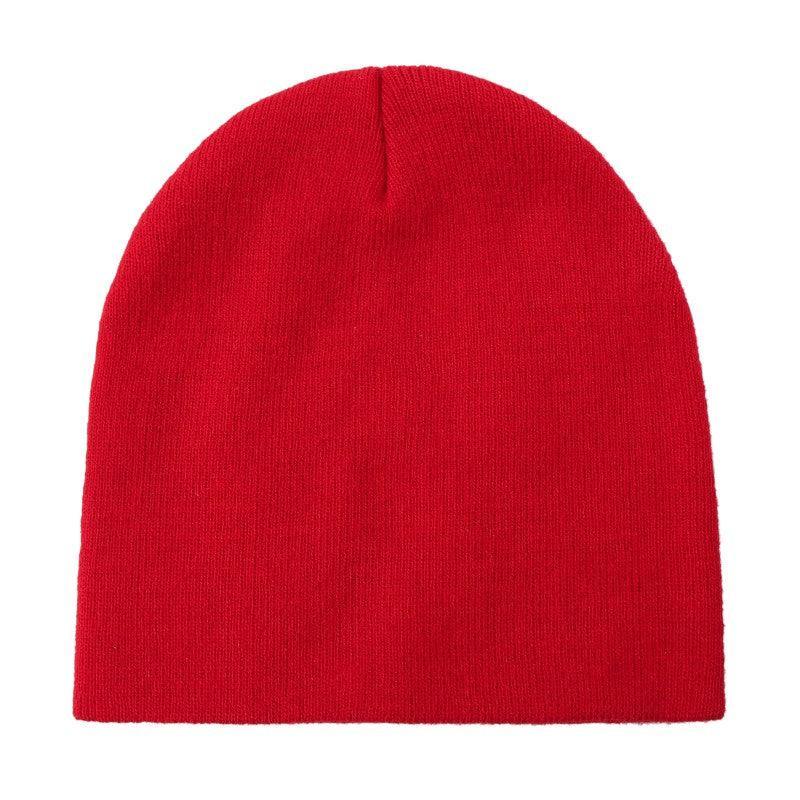 B101 Short Beanie Cap Red