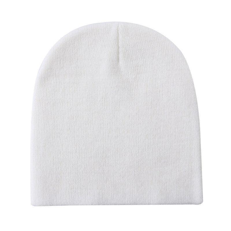 B101 Short Beanie Cap White