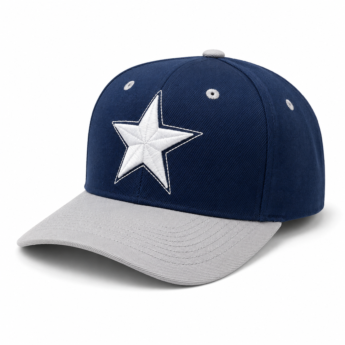 6 Panel Velcro Embroidered Cap E6001 Star