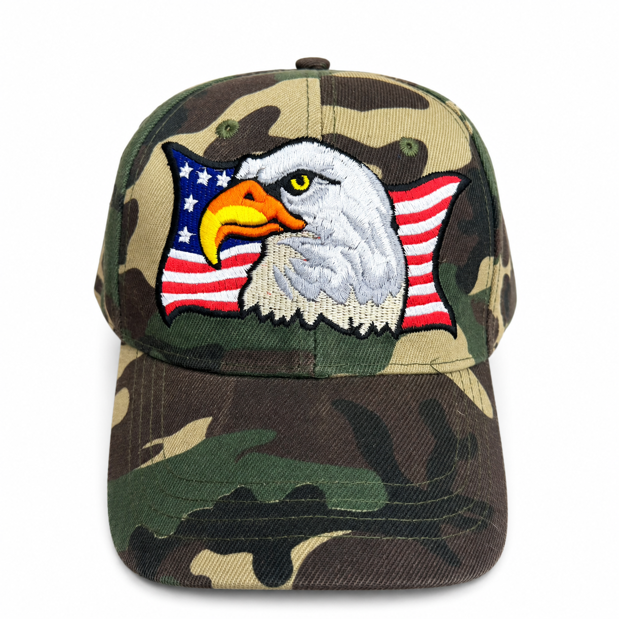 Embroidered USA Eagle Velcro Cap #E600USA Eagle Camo