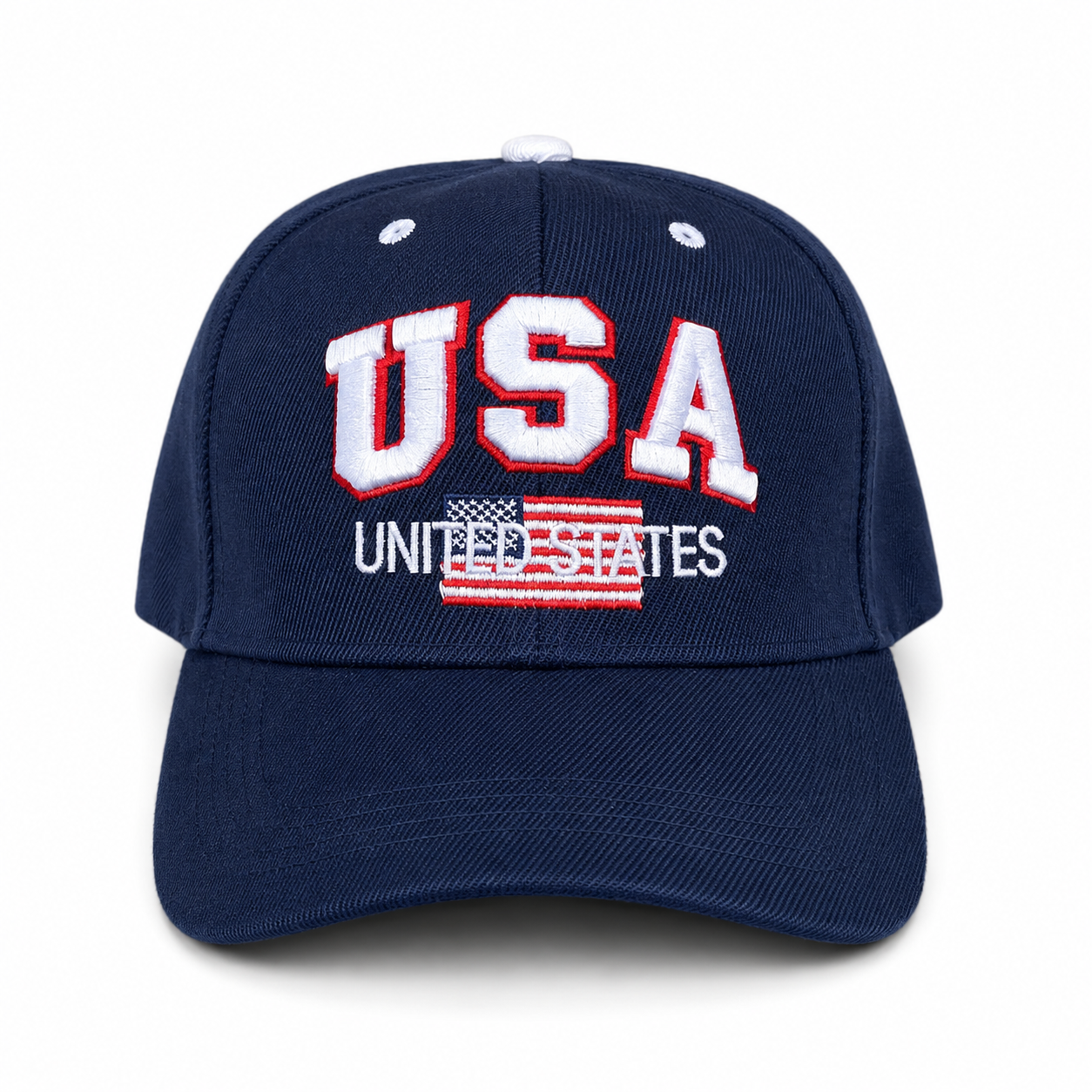 Embroidered USA Eagle Velcro Cap #E600USA USA Navy