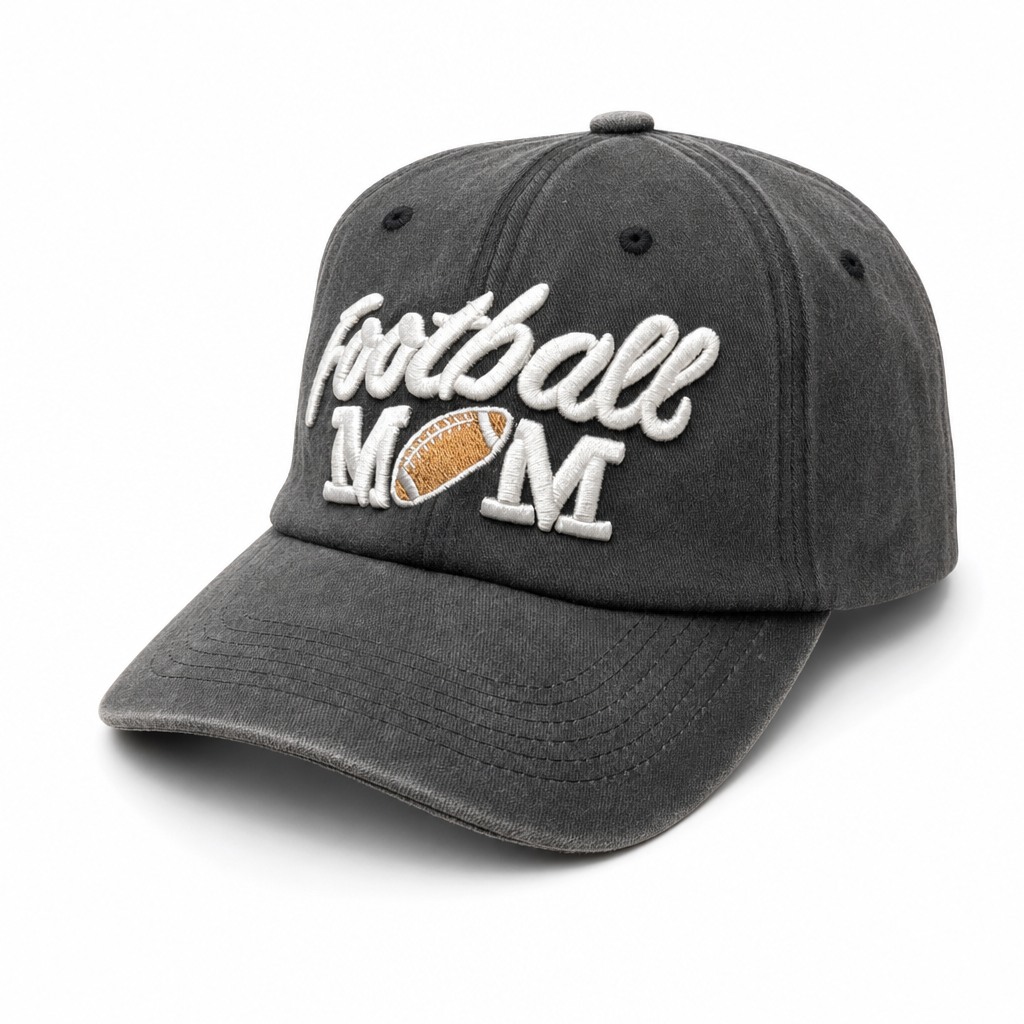 6 Panel Cotton Dad Hat with Mom Embroidery #EDW6006 in FOOTBALL - Style EDW6006 | Pro Cap