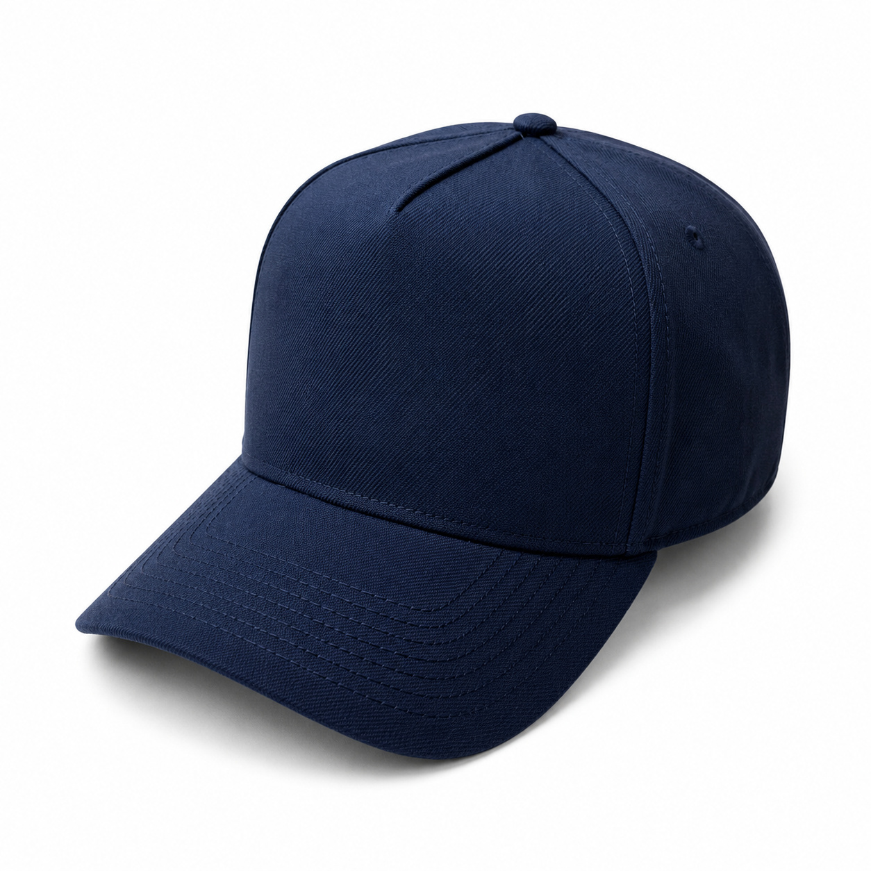 Navy Academyfits H2020 5 panel curved bill premium plain adjustable snapback cap
