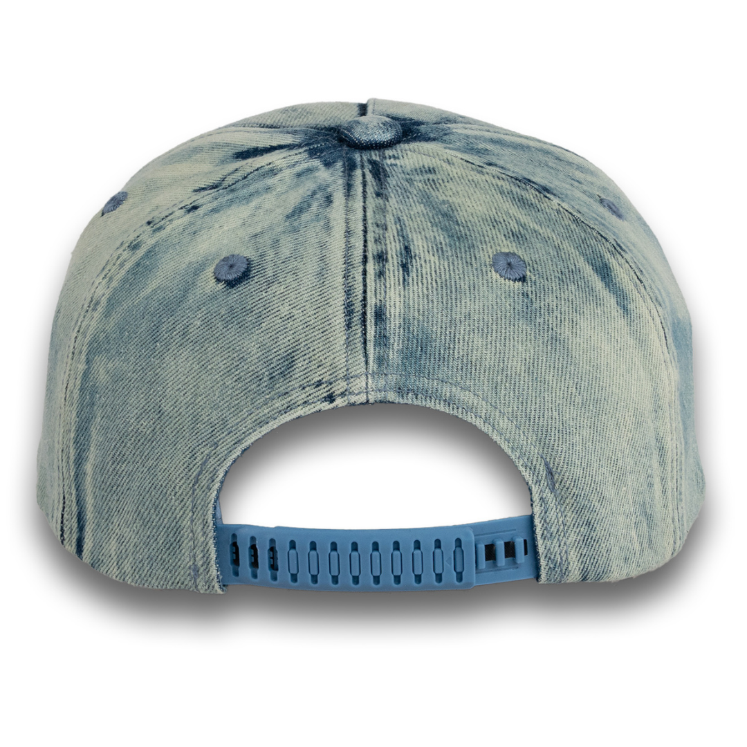 5 Panel Washed Denim Premium Snapback Cap #540