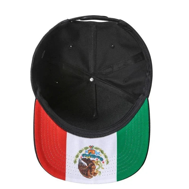 5 Panel Curved Bill Trucker Mesh Mexico Under Bill  #5PCMU-MEXICO